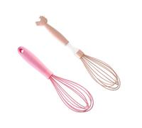 TOYANDONA 2 piezas Batidor de Huevo Manual de Silicona Práctico Mezclador Portátil para Batir Huevos y Utensilio de Cocina Ergonómico para Repostería