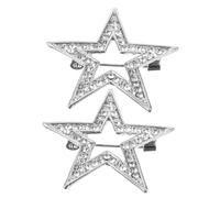 TOYANDONA 2 piezas Broche Estrella para Traje Pin de Rhinestone Brillante para Mujer Accesorio Decorativo Duradero para Vestidos y Camisas Regalo para Día Madre Boda y San Valentín