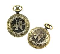 TOYANDONA 2 Piezas Brújula Retro de Bolsillo con Cadena Reloj Colgante Vintage para Senderismo Camping y Alta Precisión para Hombre