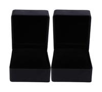 TOYANDONA 2 Piezas Caja de Reloj de Cuero Negro Elegante para Joyas | Cojines Extraíbles, Presentación Delicada para Tienda y Obsequio, Diseño Simple y Lujo Discreto