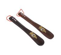 TOYANDONA 2 piezas Calzador de Madera de Sándalo Alzador de Zapatos Portátil y Ligero Práctico para Uso Casa Oficina y Viaje Diseño y Estilos Aleatorios