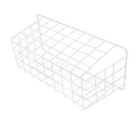 TOYANDONA 2 Piezas Cesta de Hierro Colgante para Pared, Cesta Colgante Multiusos de Metal, Color Blanco, Talla Pequeña, Gran Capacidad, Fuerte Carga, para Baño y Hotel