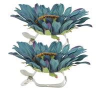 TOYANDONA 2 Piezas Clip de Cortina Girasol Sujeta Cortinas sin Taladro Diseño Decorativo y Fuerte Agarre para Hogar y Oficina