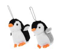 TOYANDONA 2 Piezas colgante de pingüino pinguino miniatura Lindo llavero encantos de bolsas Llavero creativo kawaii llavero de peluche llavero de animales Felpa