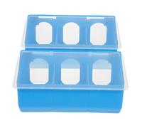 TOYANDONA 2 Piezas Comedero Colgante para con Compartimentos y Tapa de Azul Multifunción para Alimentación Agua y Arena para Jaulas de Aves