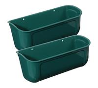 TOYANDONA 2 Piezas comedero para Pollos cubeta a través de abrevadero de Pollo Bebedero para gallinas comedero para gallinas Soporte de alimentación de Cerdos comedero para alimentación