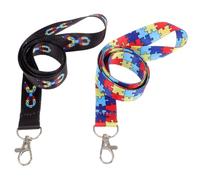 TOYANDONA 2 Piezas Cordón para Tarjeta de Identificación Diseño Anticaída y Material de Nylon y Metal, Cómodo para Uso en Oficina y Actividades al Aire Libre