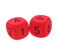 TOYANDONA 2 Piezas Dados Jumbo Largo Dados De Espuma para El Aula Dados De Espuma para Jugar Juguete Número De Dados Gigante Suave Enorme Fiesta Dados De Colores Eva Rojo