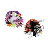 TOYANDONA 2 Piezas De Diadema Para Niños Tiara Para Niños Pequeños Diadema Para Niños Pequeños Tiara Morada Lazo Banda Para El Cabello Tocado Bordado Cabeza De Halloween Para Niños