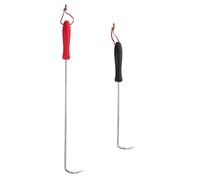 TOYANDONA 2 piezas de espátula para alimentos, gancho para voltear carne | Utensilios de cocina de acero inoxidable para barbacoa, accesorios para ahumar y asar al aire libre.