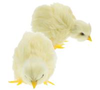 TOYANDONA 2 Piezas de Pollito de Peluche de Pascua, Juguete de Pollito Suave y Realista, Decoración de Mesa para Fiesta y Hogar, Tamaño Pequeño, Color Amarillo, Adecuado Decoración Festiva
