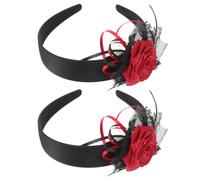 TOYANDONA 2 Piezas Diadema de Novia Cadáver para Halloween con Diseño Gótico Elegante, Material Estable y Ajuste Cómodo para Fiestas de Disfraces y Eventos Espeluznantes