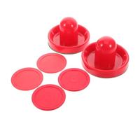 TOYANDONA 2 Piezas Empujadores y Discos de Hockey de Aire de Plástico Abs Equipo de Entrenamiento Seguro para y Coordinación Accesorios Portátiles para Mesa de Hockey de Aire