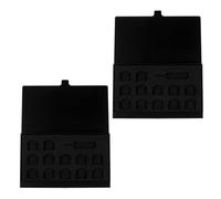 TOYANDONA 2 Piezas Estuche de Almacenamiento para 12 Tarjetas Nano Sim con Aleación de Aluminio y Eva, Resistente y Portátil para Uso al Aire Libre y Viajes