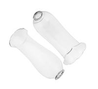 TOYANDONA 2 Piezas Glass Hurricane Candle Holder Windproof Lamp Cover Replacement Chimney For Oil Lamp Globe Indoor Outdoor Use