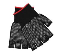 TOYANDONA 2 Piezas Guantes de Trabajo de Nylon Negro Dedos Descubiertos, Protectores y Flexibles para Profesionales y Almacenes, Resistentes al Desgaste y Antideslizantes
