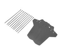 TOYANDONA 2 Piezas Guardabarros de Bicicleta de Fibra de Carbono Negro | Montaje Bridas, Limpieza Fácil, para Carretera y Gravel, Uso Exterior, Protege Horquillas y Neumáticos