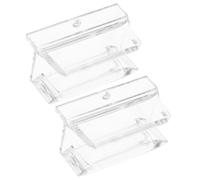 TOYANDONA 2 Piezas Guía de Puerta Corrediza de Vidrio, Riel Guía de Ducha, Acrílico Transparente, para Vidrio de 3/8 Pulg., Sello Hermético E, Baño