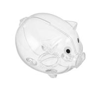 TOYANDONA 2 Piezas Hucha de Cerdito Transparente Creativa para Cajas de de Plástico Claro Huchas Adorables para Escritorio y Estantería