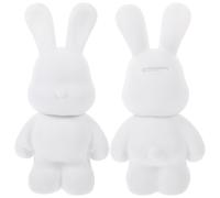 TOYANDONA 2 Piezas Hucha para Pintar con Diseño de Conejo de DIY Banco de Dinero para Juguete para Decorar y Desarrollar Imaginación