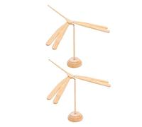 TOYANDONA 2 Piezas Juguete Científico de Equilibrio Dragón de Madera Natural para Desarrollo Cognitivo Educativo