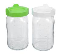TOYANDONA 2 Piezas Kit de Germinación y Funda de Sombreado con Frascos de Vidrio para Semillas, Tapa de Drenaje y Alta Tasa de Germinación Adecuado para Cultivo en Casa