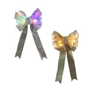 TOYANDONA 2 Piezas Lazo Iluminado para Navidad Hermosos Lazos Luminosos con Luces de Colores para Decorar el Árbol de Navidad Casa Color Aleatorio