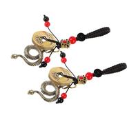 TOYANDONA 2 piezas Llavero de Serpiente Tón con Moneda Feng Shui Amuleto Chino Suerte para Prosperidad y Decoración del Año Chino