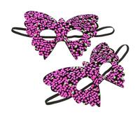 TOYANDONA 2 Piezas Máscaras Venecianas de Purpurina para Mujer Diseño de Ala para Carnaval Fiestas de Disfraces y Halloween con Banda Elástica Rosa