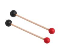 TOYANDONA 2 Piezas Maza para Cuenco Tibetano de Madera y Goma Diseño de Doble Cabeza para Transmisión Estable de Vibraciones en Instrumentos de Percusión y Meditación