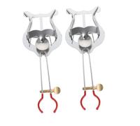 TOYANDONA 2 Piezas Metal Trumpet Lyre Clip Adjustable Angle Portable Music Stand Holder For Marching Band Wind Resistant Sheet Music Holder For Saxophone And Wind Instruments