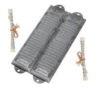 TOYANDONA 2 Piezas Mezuzá Metálica Religiosa Escritura Sagrada para Decoración de Puerta y Hogar Placa Artesanal con Bendición para Sala y Dormitorio