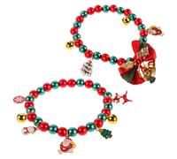 TOYANDONA 2 Piezas Navideño Collar Santa Adorno Cascabel y para Mascotas | Ajuste Cómodo, Sonido Suave, Estilo Festivo, para Perros Pequeños y Gatitos en Navidad