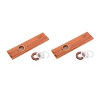TOYANDONA 2 Piezas niño mirlitón kazoo a granel instrumentos musicales para niños kazoos metálicos madera de mirlitón bulto instrumento musical De madera