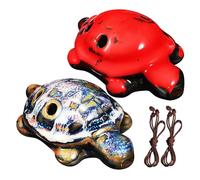 TOYANDONA 2 Piezas ocarina alto de ceramica Ocarina cerámica Ocarina de agujeros juguete de ocarina para niños flauta ocarina collar de ocarina instrumento musical ocarina porcelana blanca