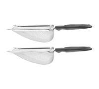 TOYANDONA 2 Piezas Pala de Acero Inoxidable para Sustrato de Terrario y | Malla de 8 Orificios de 2,8mm, Recoge Partículas Finas, Borde Suave y Mango Antideslizante