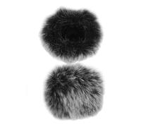 TOYANDONA 2 Piezas Parabrisas De Micrófono Protector De Micrófono Cubierta De Micrófono Peluda Cubierta a Prueba De Viento Para Micrófono Accesorios De Micrófono Gris Telas De Felpa