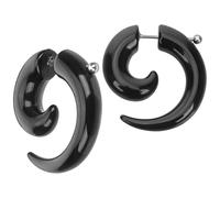 TOYANDONA 2 piezas Pendientes de Cuerno Negros para Hombres y Mujeres Diseño Punk Pequeño y Estilizado Accesorios Unisex para Adolescentes y Diversas Ocasiones