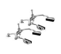 TOYANDONA 2 Piezas Pinzas de Freno C para Bicicleta Diseño Robusto Montaje Sencillo Kit de Freno Delantero para Ciclismo Urbano y Actividades al Aire Color Plateado Compatible con Bicicletas