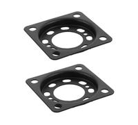 TOYANDONA 2 Piezas Placas Antivibración de Hierro para Altavoces y Tocadiscos, Reducen Ruido de Fondo y Mejoran Sonido en Sistemas de Teatro y Estudio, Color Negro