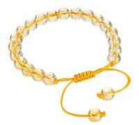 TOYANDONA 2 Piezas Pulsera de Cuentas de Piedra Amarilla Ajustable para Mujer Brazalete de Piedras Naturales Elegante Accesorio Versátil para Varios de Muñeca Regalo para Chicas