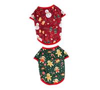 TOYANDONA 2 Piezas Ropa para Mascotas Acción De Gracias Largo Ropa Navideña para Mascotas Ropa De Perro para Perros Pequeños Chico Decoración Cachorro Felpa Navidad Algodón
