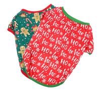TOYANDONA 2 Piezas Ropa para Mascotas Traje De Navidad para Mascotas Fiesta De Perritos Ups Elegante Ropa De Perro De Navidad Ropa De Perro para Perros Pequeños Chico Algodón