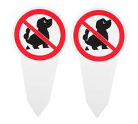 TOYANDONA 2 Piezas Señal de No Caca de Perro Estacas Decorativas para Jardín y Césped Señal de Prohibición de Excrementos Diseño Resistente la para Fomentar la Responsabilidad de Mascotas