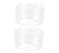 TOYANDONA 2 Piezas Taza Alimentadora de Peces de Acrílico Transpirable para Acuario Flotante y Práctica para Peces y Tortugas Diseño y de Limpiar