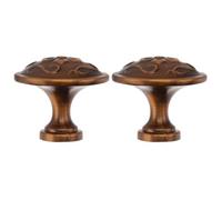 TOYANDONA 2 Piezas Tirador de Latón Macizo Engrosado Orificio para Cajón | Color Café, Decorativo, Resistente Corrosión Desgaste, para Armarios de Zapatos y Uso Doméstico