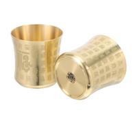 TOYANDONA 2 Piezas Vintage Brass Asian Matcha Cups Traditional Chinese Kung Fu Teacups For Tea Tasting And Buddhist Water Offering Bowls Japanese Style Mugs For Espresso And