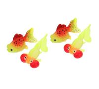 TOYANDONA 2 Series Decoraciones Simuladas De Peces Dorados Luminoso Decorar Accesorios para Peceras Tanque Beto Adornos De Peces De Colores Artesanías De Pescado Gel De Sílice 2 Piezas*2