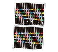 TOYANDONA 2 series Pegatinas para Diapasón de Guitarra Prácticas para Principiantes Etiquetas Codificadas para Escalas Musicales Fáciles de Usar y Mejorar Habilidades de Aprendizaje