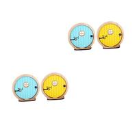 TOYANDONA 2 Series Puerta Miniatura De Hadas De Madera Jardín Decoración 2 Piezas*2